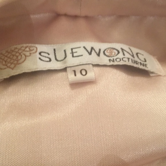 (10) SUE WONG Nocturne midi dress rose colour - Picture 11 of 15